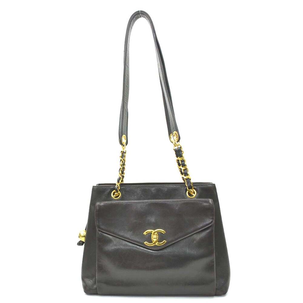 CHANEL Black Leather Shoulder Bag - Picture 1 of 15
